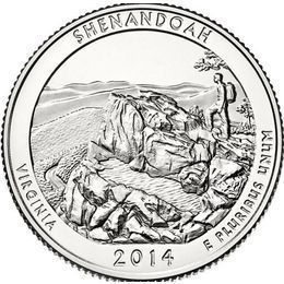 Шенандоа S 22 парк США 25 центов 2014