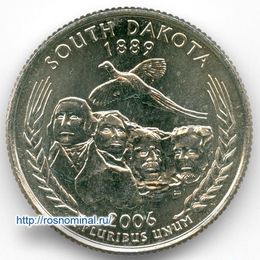 Южная Дакота 25 центов 2006 США