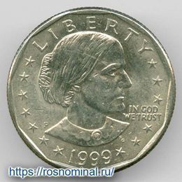 Сьюзен Энтони 1 доллар 1999 (P) США (сост. about UNC)