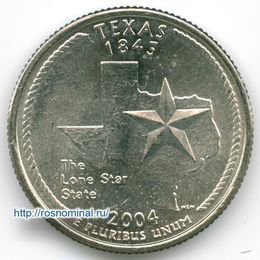 Техас 25 центов 2004 США