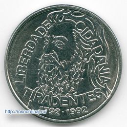 200 лет со дня смерти Тирадентиса 5000 крузейро 1992 Бразилия