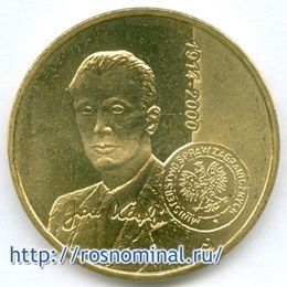 Ян Карский Польша 2 злотых 2014