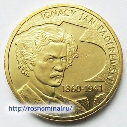 Ян Падеревский Польша 2 злотых 2011