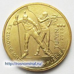 Зимняя Олимпиада Турин 2006 Польша 2 злотых 2006