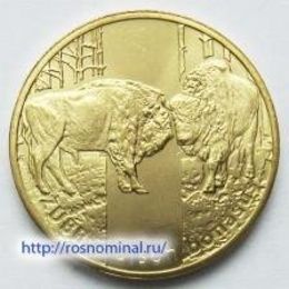 Зубр Польша 2 злотых 2013