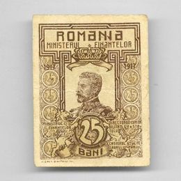 Банкнота 25 бани 1917 Румыния сост. Very Fine