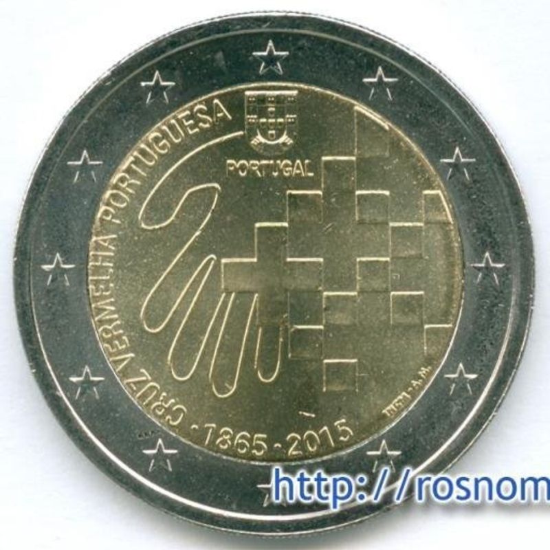 Монета 150 лет. Монета 2 евро с крестом. Монеты 2 евро каталог. Португальский крест.